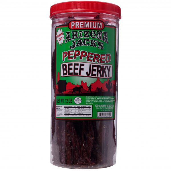 Premium Black Pepper Strip Jerky Jar
